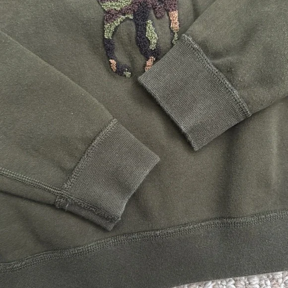 Ralph Lauren Polo boys size 7 camo Big Pony Double-Knit Sweatshirt